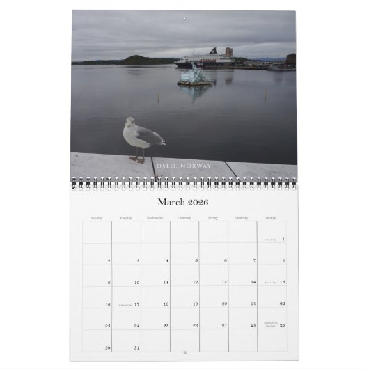 Europe Calendar カレンダー (3月 2026)