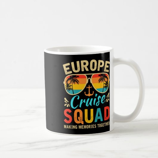 Europe Cruise Squad 2025 European Matching Family  コーヒーマグカップ (右)