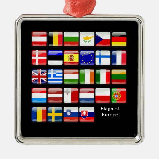 EUROPE: Flags of Europe メタルオーナメント (正面)