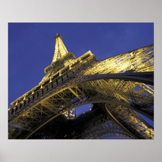 Europe, France, Paris, Eiffel Tower, evening 2 ポスター (正面)