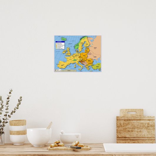 Europe map poster ポスター (キッチン)