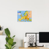 Europe map poster ポスター (ホームオフィス)