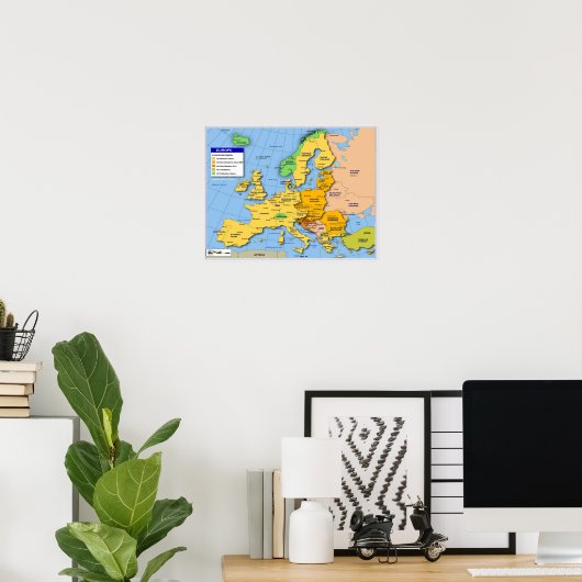Europe map poster ポスター (ホームオフィス)