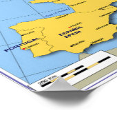 Europe map poster ポスター (角)