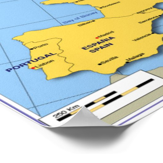 Europe map poster ポスター (角)