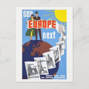 Europe Next Vintage Poster 1920を参照 ポストカード