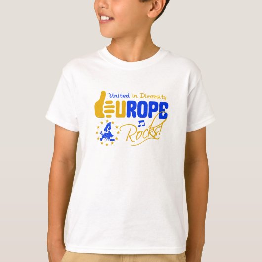 Europe Rocks!シャツ – 選択スタイル Tシャツ (正面)