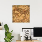 Europe Vintage Map ポスター (ホームオフィス)