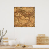 Europe Vintage Map ポスター (キッチン)