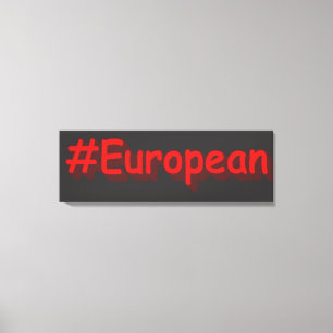 「#European」かわいいデザイン。買今 キャンバスプリント