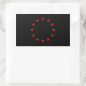 European Anarchist Flag 長方形シール (バッグ)