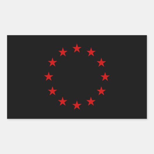 European Anarchist Flag 長方形シール (正面)