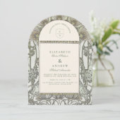 European Botanical Arch Wedding 招待状 (スタンド正面)