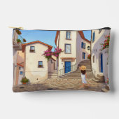 European City Woman Illustration Pouch Bag アクセサリーポーチ (正面)