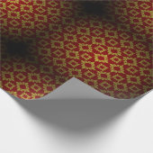 European court Baroque style floral pattern ラッピングペーパー (角)