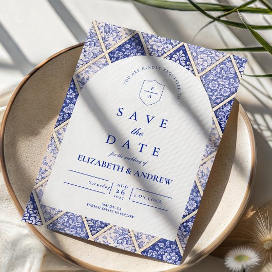 European Delft Tile Wedding セーブザデート