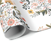 European Floral Folk Art Emblem Artist ラッピングペーパー (ロールコーナー)