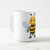 European honey bee コーヒーマグカップ (正面左)