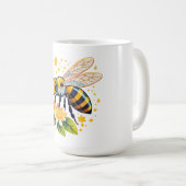 European honey bee コーヒーマグカップ (正面右)