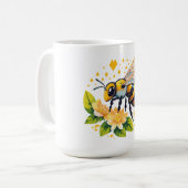 European honey bee コーヒーマグカップ (正面左)