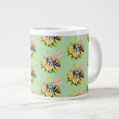 European honey bee ジャンボコーヒーマグカップ (正面右)
