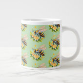 European honey bee ジャンボコーヒーマグカップ (右)