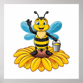 European honey bee ポスター
