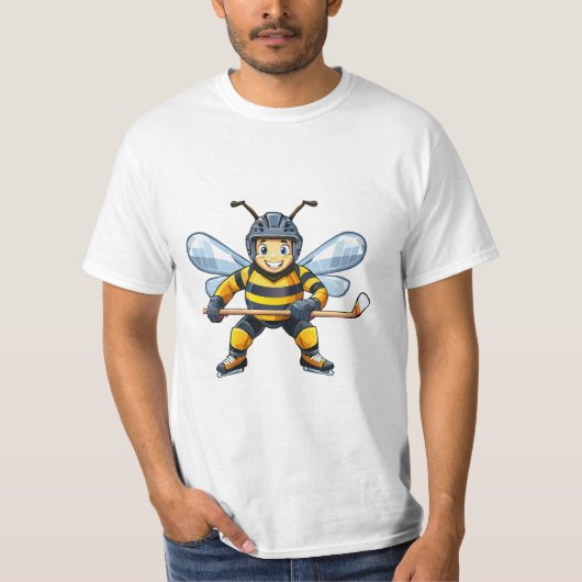 European honey bee (Apis mellifera) Tシャツ (正面)