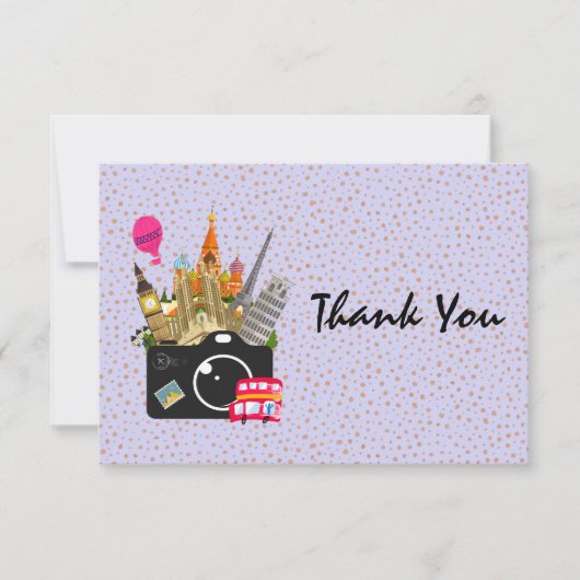 European Landmarks with a Cameraありがとう サンキューカード (正面)