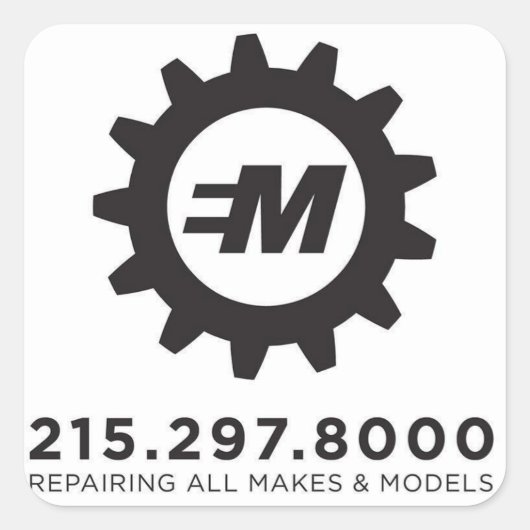 European Motor Services, LLCデカール スクエアシール (正面)