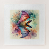 European serotine bat 131024AREF133 - Watercolor ジグソーパズル (横)