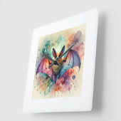 European serotine bat 131024AREF133 - Watercolor スクエア壁時計 (傾斜)