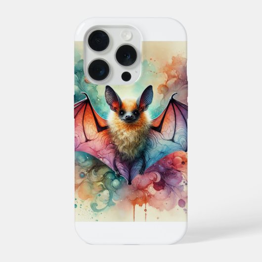 European serotine bat 131024AREF133 - Watercolor iPhoneケース (裏面)