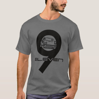 European Sports Car Action Nine Eleven Design retr Tシャツ