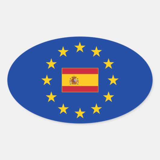 European Unionスペイン楕円シール 楕円形シール (正面)