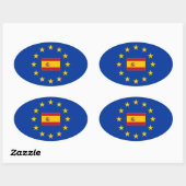 European Unionスペイン楕円シール 楕円形シール (シート)