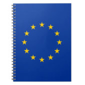 European Union flag custom spiral notebook ノートブック (正面)