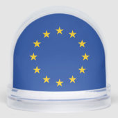 European Union flag snow globe with custom photo (正面)