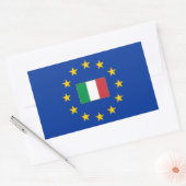 European Union Italy四角形ステッカー 長方形シール (封筒)