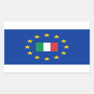 European Union Italy四角形ステッカー 長方形シール