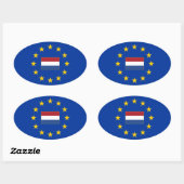 European Union Netherlandsオーバルステッカー 楕円形シール (シート)