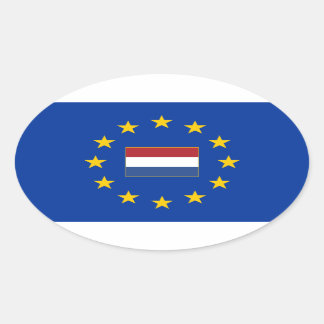 European Union Netherlandsオーバルステッカー 楕円形シール
