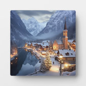 European Village in Winter, AI フォトプラーク (正面)