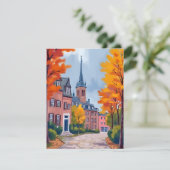 European Village Street Watercolor Travel Card (スタンド正面)