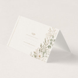 European Wedding Invitation in Olive Green