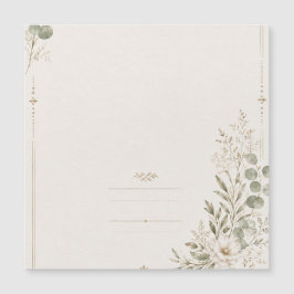European Wedding Invitation in Olive Green