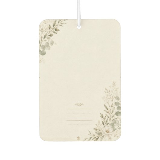European Wedding Invitation in Olive Green カーエアーフレッシュナー (正面)