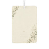 European Wedding Invitation in Olive Green カーエアーフレッシュナー (裏面)