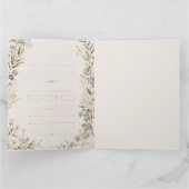 European Wedding Invitation in Olive Green サンキューカード (内部)