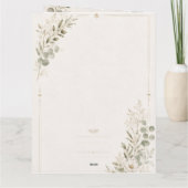 European Wedding Invitation in Olive Green サンキューカード (裏面)